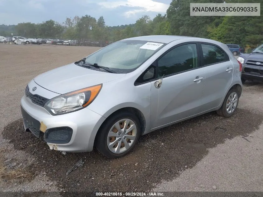 2012 Kia Rio5 Lx VIN: KNADM5A33C6090335 Lot: 40218615