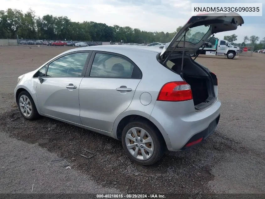 2012 Kia Rio5 Lx VIN: KNADM5A33C6090335 Lot: 40218615