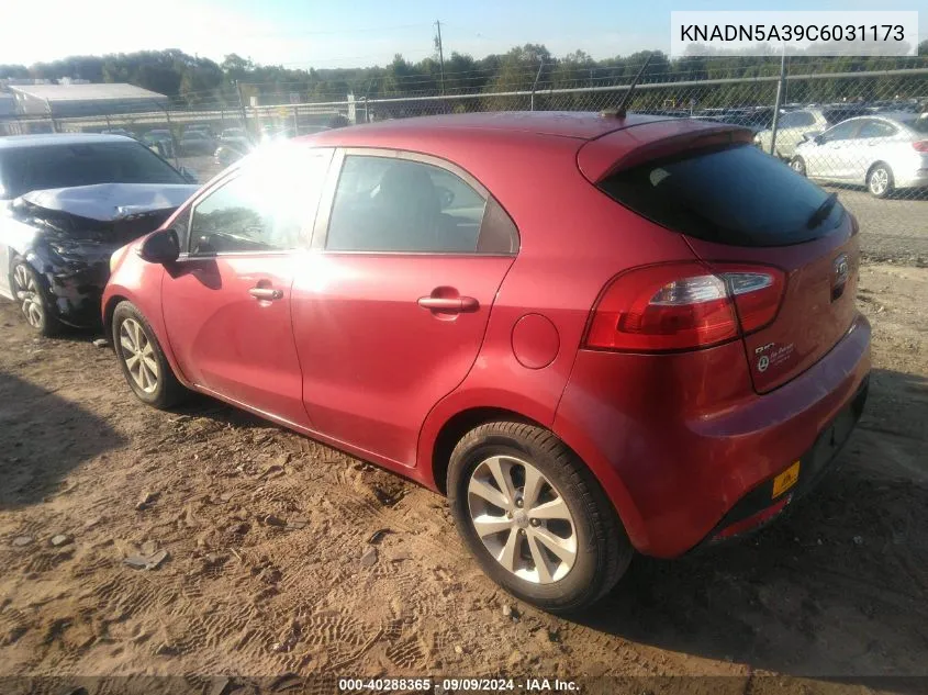 2012 Kia Rio5 Ex VIN: KNADN5A39C6031173 Lot: 40288365