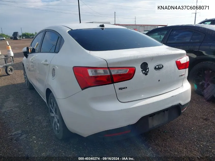 KNADN4A37C6068071 2012 Kia Rio Ex