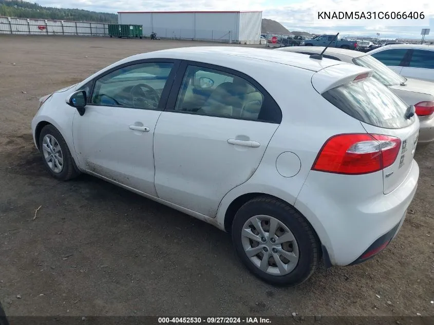 2012 Kia Rio5 Lx VIN: KNADM5A31C6066406 Lot: 40452530