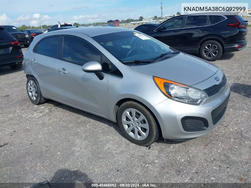 2012 Kia Rio5 Lx VIN: KNADM5A38C6092999 Lot: 40466052