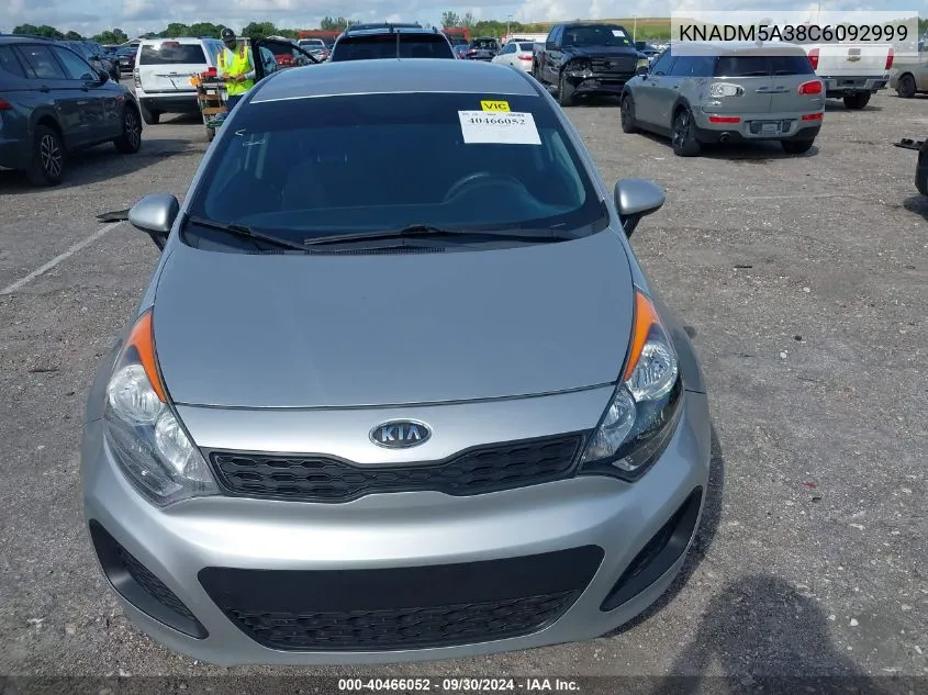 2012 Kia Rio5 Lx VIN: KNADM5A38C6092999 Lot: 40466052