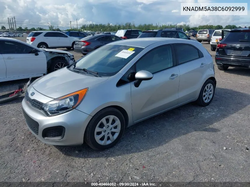 2012 Kia Rio5 Lx VIN: KNADM5A38C6092999 Lot: 40466052