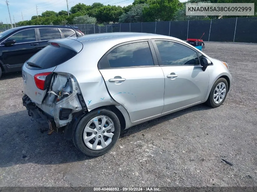 2012 Kia Rio5 Lx VIN: KNADM5A38C6092999 Lot: 40466052