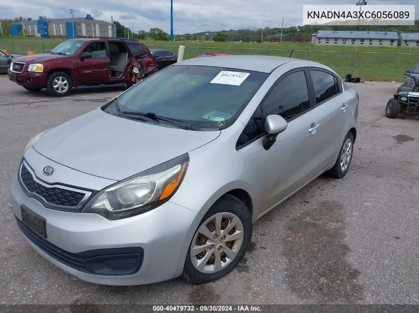 2012 Kia Rio Ex VIN: KNADN4A3XC6056089 Lot: 40479732