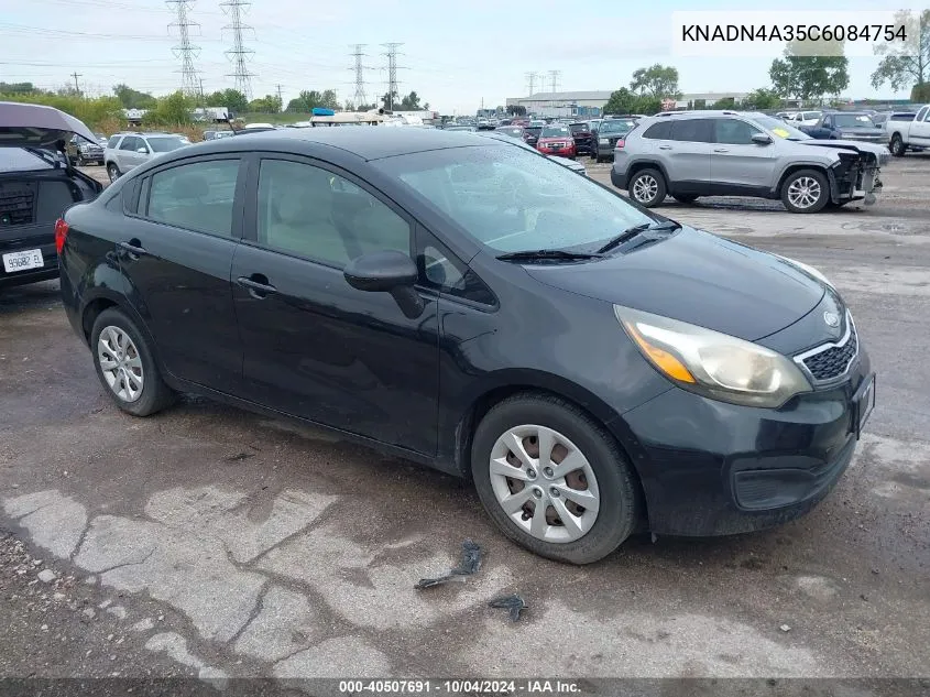 2012 Kia Rio Ex VIN: KNADN4A35C6084754 Lot: 40507691