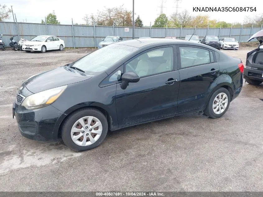 2012 Kia Rio Ex VIN: KNADN4A35C6084754 Lot: 40507691