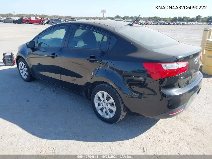 2012 Kia Rio Ex VIN: KNADN4A32C6090222 Lot: 40704643