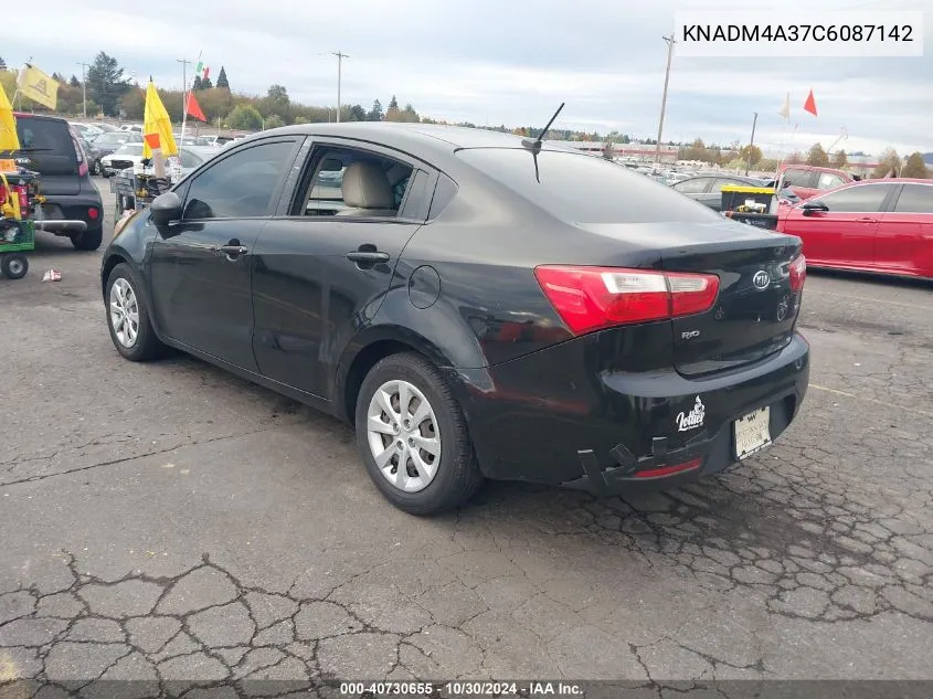 2012 Kia Rio Lx VIN: KNADM4A37C6087142 Lot: 40730655