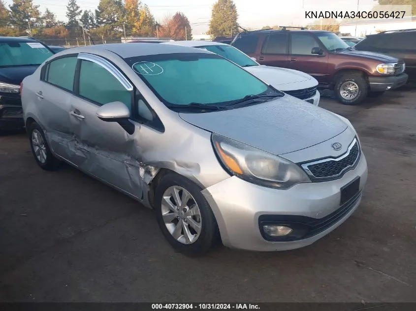 2012 Kia Rio Ex VIN: KNADN4A34C6056427 Lot: 40732904