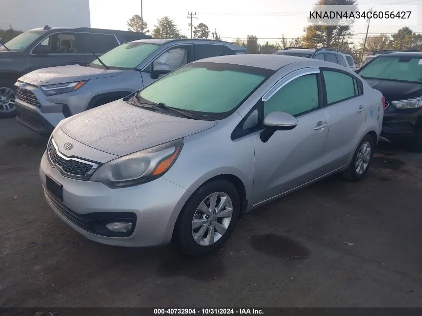 2012 Kia Rio Ex VIN: KNADN4A34C6056427 Lot: 40732904