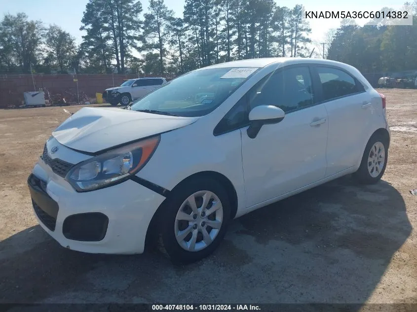 2012 Kia Rio5 Lx VIN: KNADM5A36C6014382 Lot: 40748104