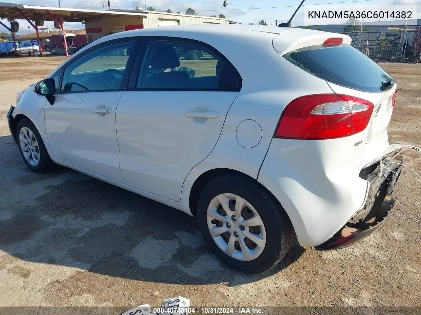 2012 Kia Rio5 Lx VIN: KNADM5A36C6014382 Lot: 40748104