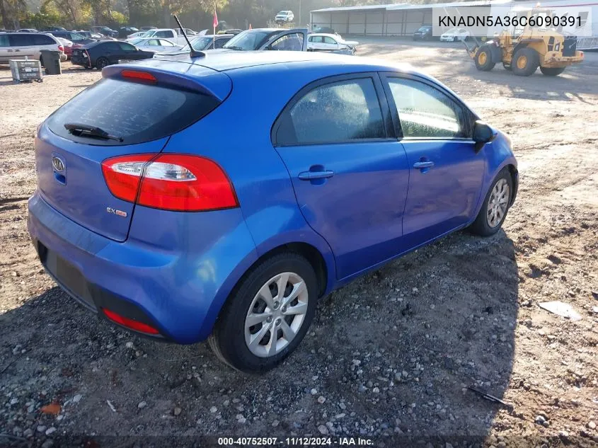 2012 Kia Rio5 Ex VIN: KNADN5A36C6090391 Lot: 40752507