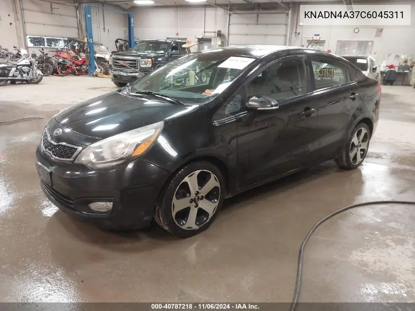 2012 Kia Rio Sx VIN: KNADN4A37C6045311 Lot: 40787218