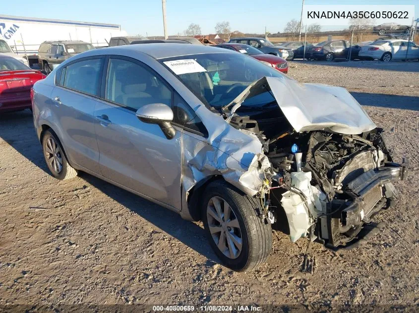 2012 Kia Rio Ex VIN: KNADN4A35C6050622 Lot: 40800659