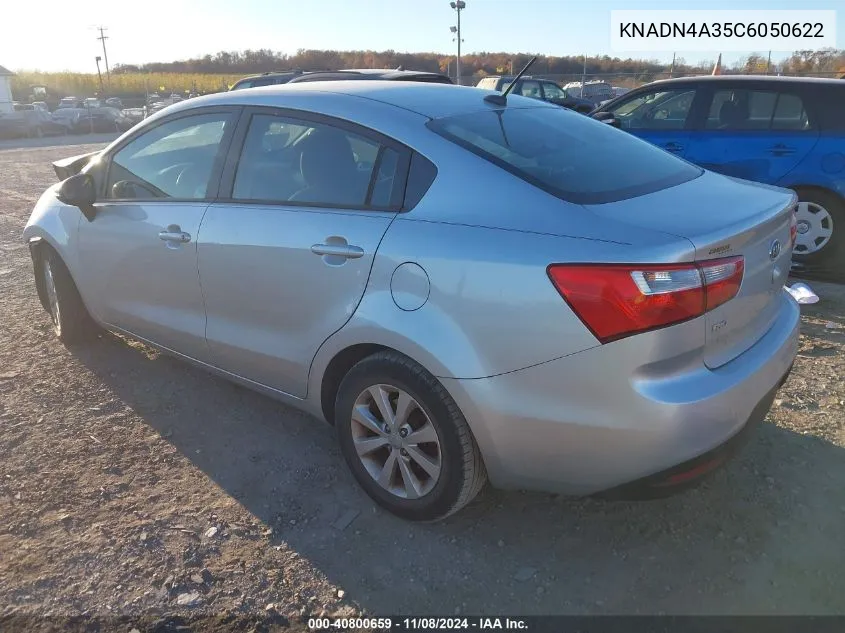 2012 Kia Rio Ex VIN: KNADN4A35C6050622 Lot: 40800659