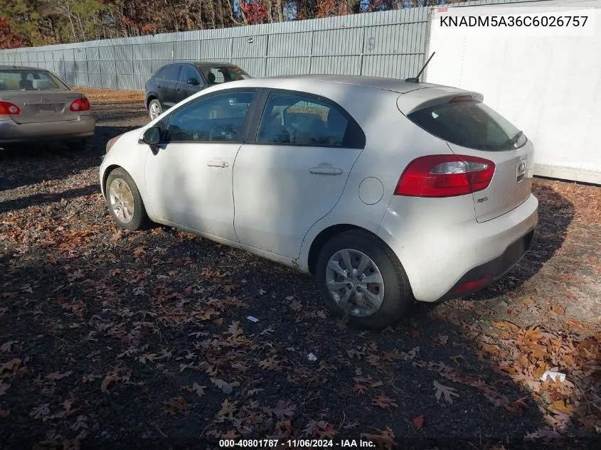 KNADM5A36C6026757 2012 Kia Rio5 Lx