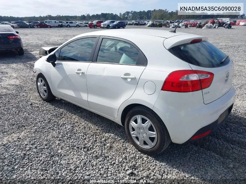 2012 Kia Rio5 Lx VIN: KNADM5A35C6090028 Lot: 40853426