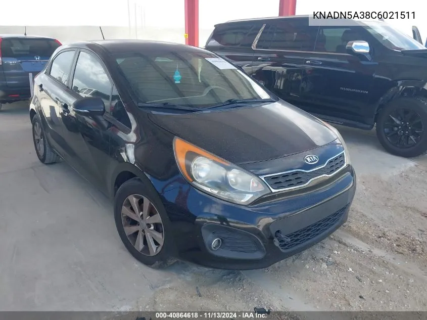 2012 Kia Rio5 Ex VIN: KNADN5A38C6021511 Lot: 40864618