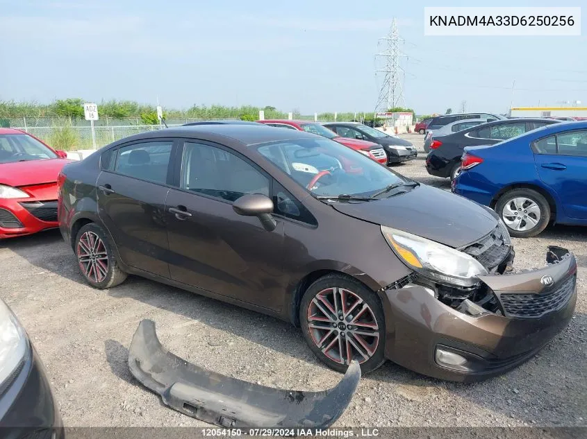 2013 Kia Rio VIN: KNADM4A33D6250256 Lot: 12054150