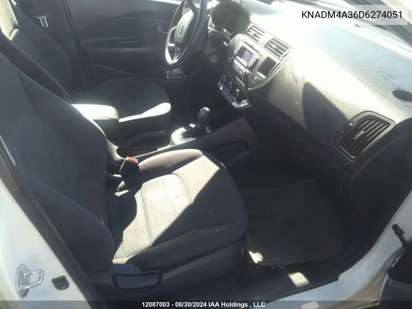 KNADM4A36D6274051 2013 Kia Rio