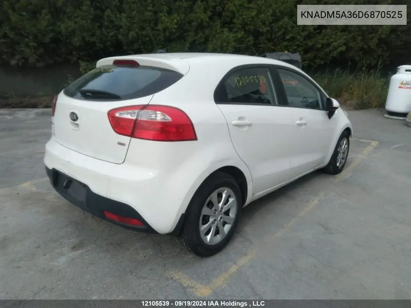 KNADM5A36D6870525 2013 Kia Rio