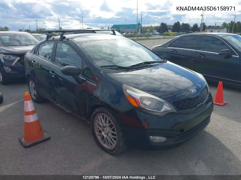 2013 Kia Rio VIN: KNADM4A35D6158971 Lot: 12120796