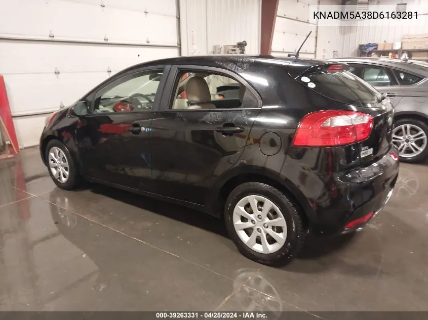 2013 Kia Rio Lx VIN: KNADM5A38D6163281 Lot: 39263331