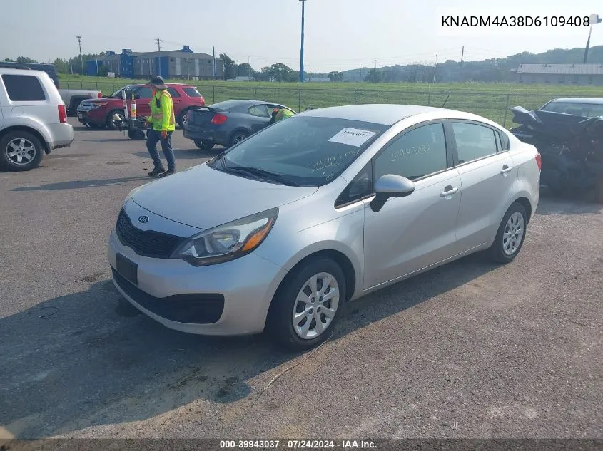 2013 Kia Rio Lx VIN: KNADM4A38D6109408 Lot: 39943037