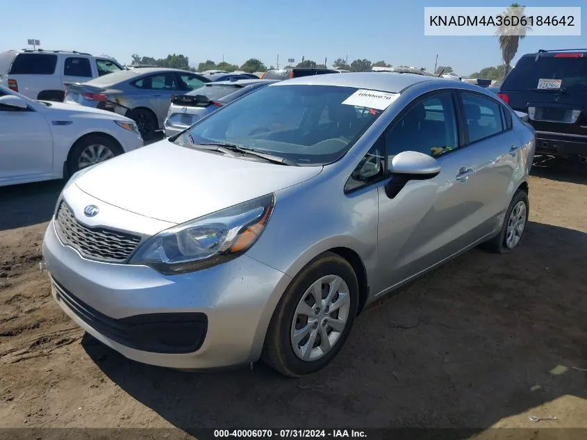 KNADM4A36D6184642 2013 Kia Rio Lx