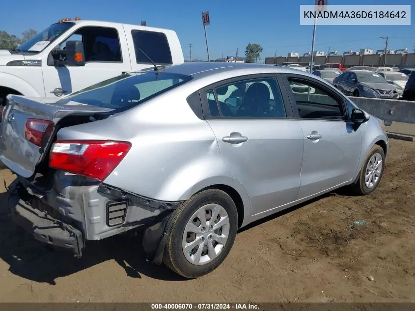 KNADM4A36D6184642 2013 Kia Rio Lx