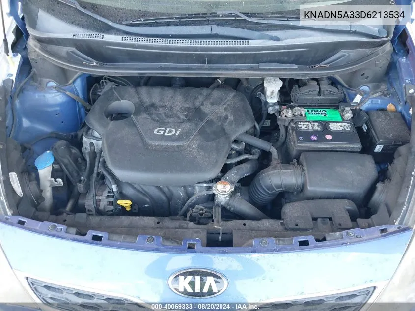 2013 Kia Rio Ex/Sx VIN: KNADN5A33D6213534 Lot: 40069333