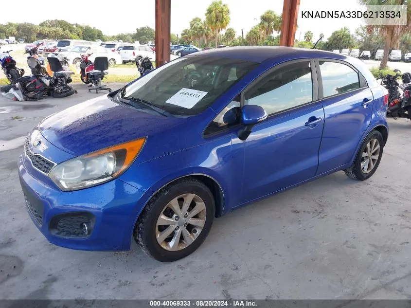 2013 Kia Rio Ex/Sx VIN: KNADN5A33D6213534 Lot: 40069333