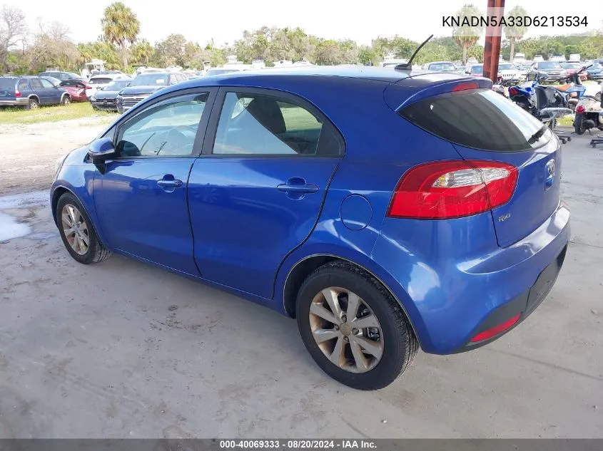 KNADN5A33D6213534 2013 Kia Rio Ex/Sx