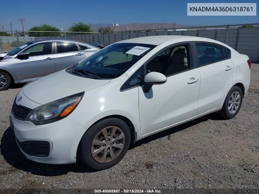 KNADM4A36D6318761 2013 Kia Rio Lx