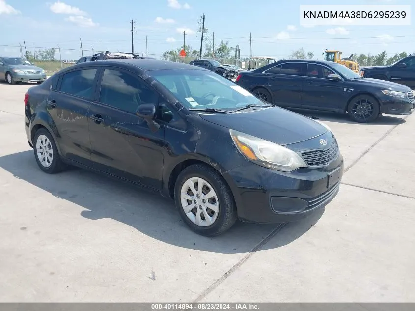 2013 Kia Rio Lx VIN: KNADM4A38D6295239 Lot: 40114894