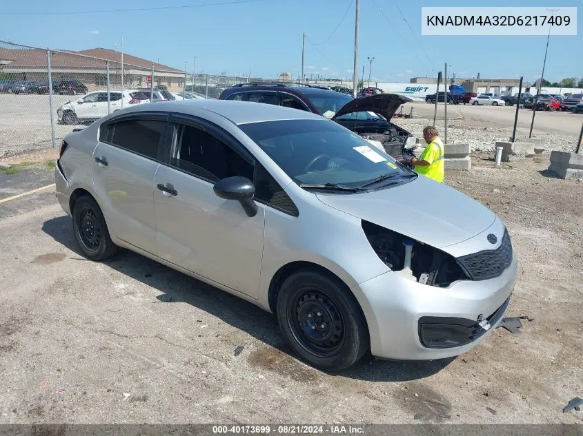 KNADM4A32D6217409 2013 Kia Rio Lx