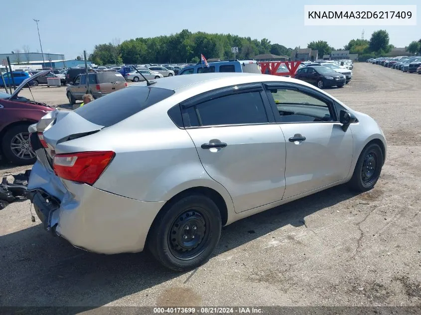 KNADM4A32D6217409 2013 Kia Rio Lx