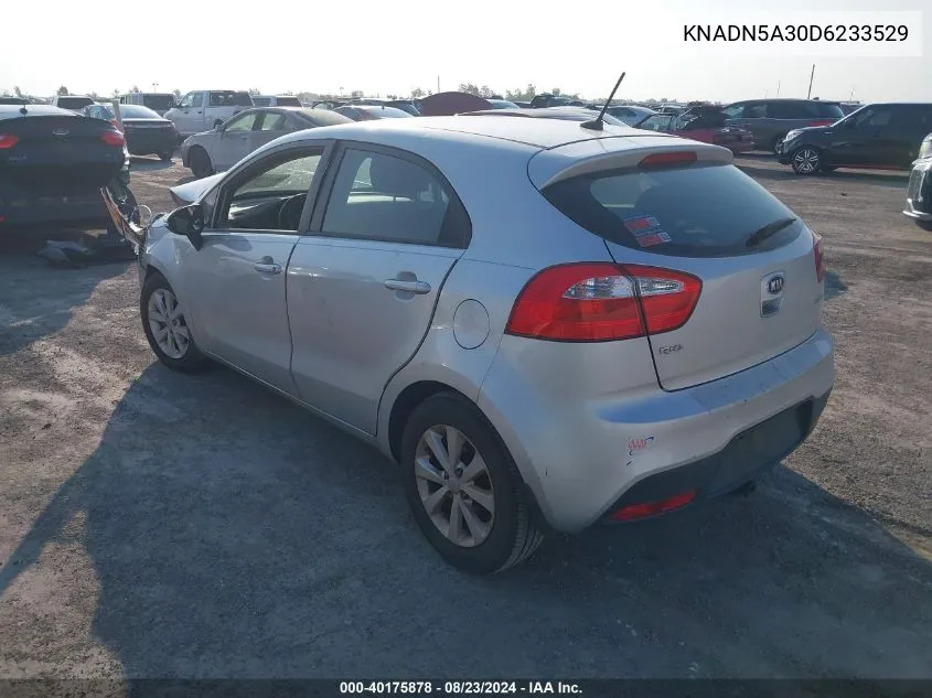 2013 Kia Rio Ex VIN: KNADN5A30D6233529 Lot: 40175878