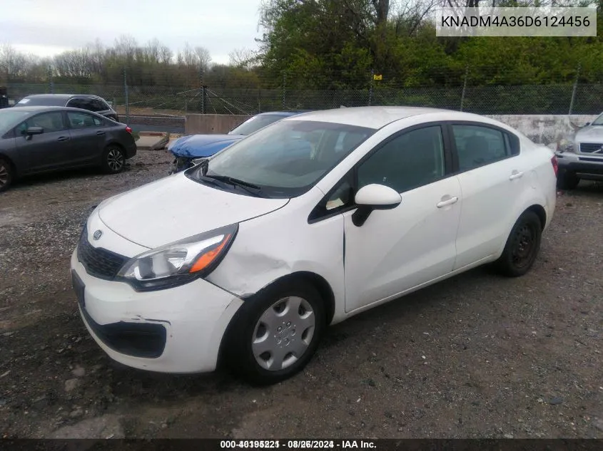 KNADM4A36D6124456 2013 Kia Rio Lx