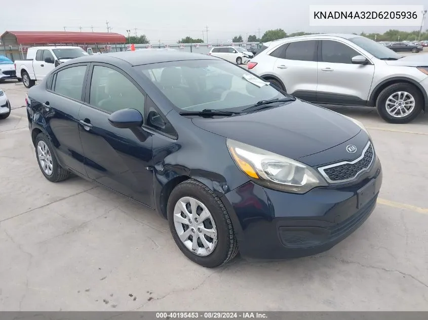 KNADN4A32D6205936 2013 Kia Rio Ex