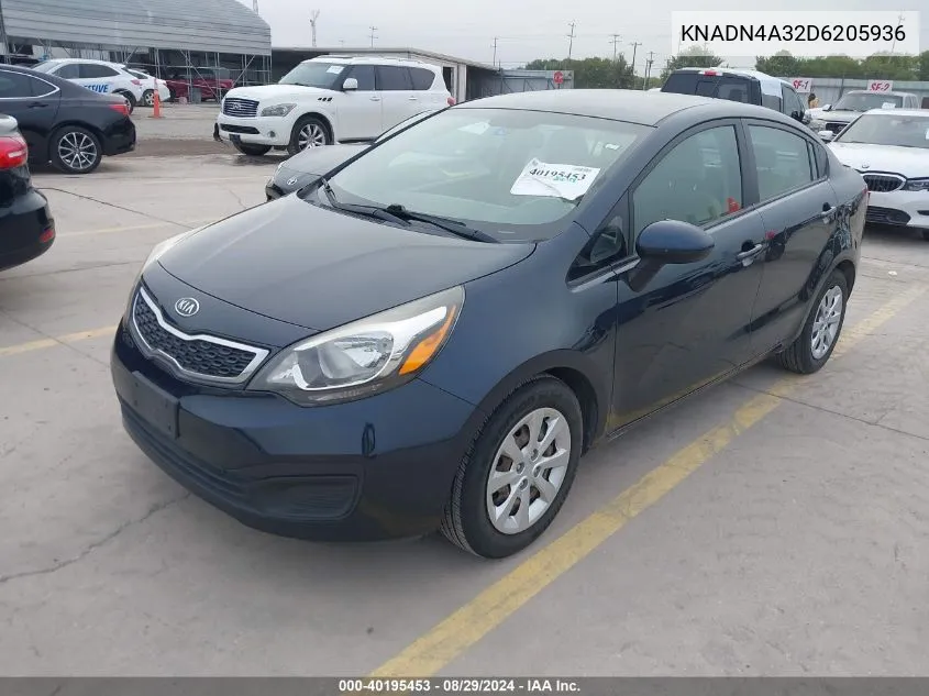 KNADN4A32D6205936 2013 Kia Rio Ex