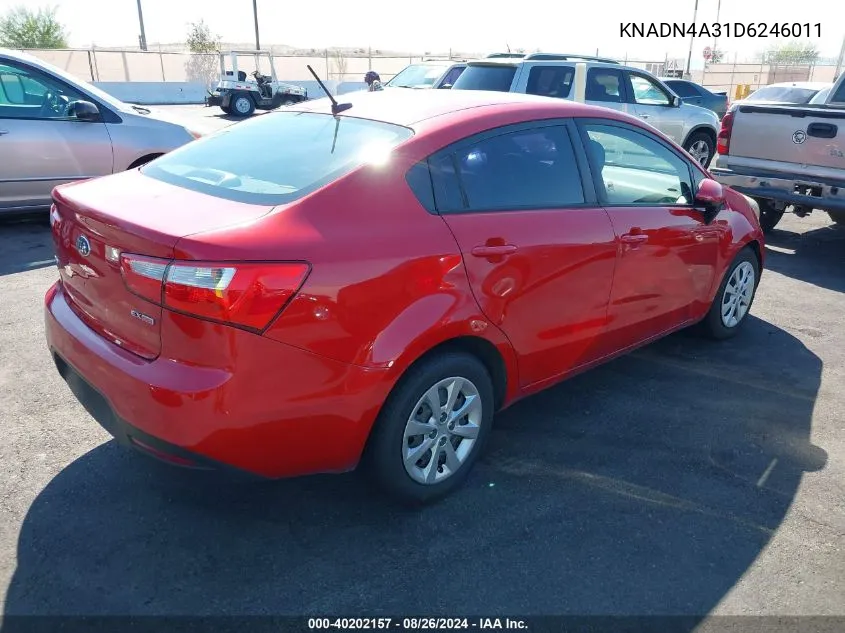 2013 Kia Rio Ex VIN: KNADN4A31D6246011 Lot: 40202157