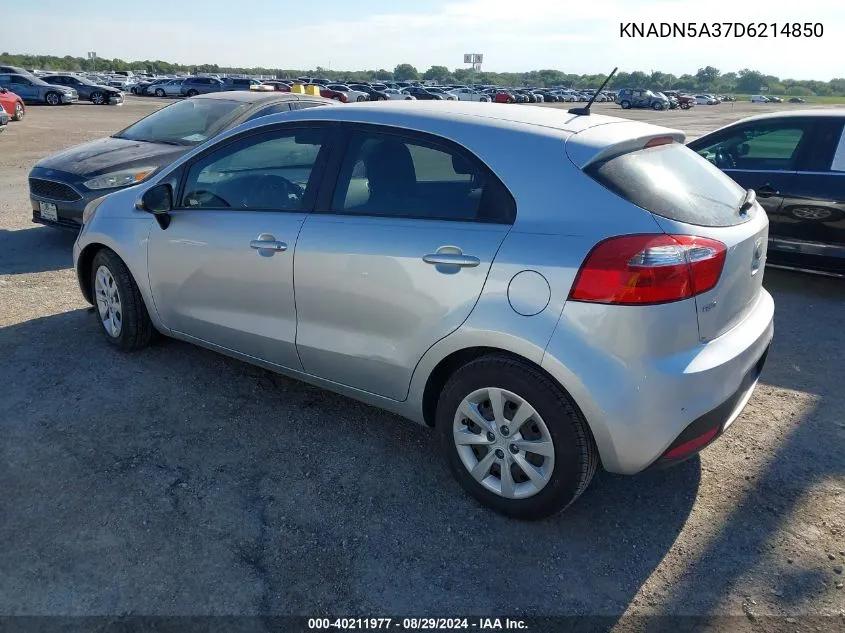 2013 Kia Rio Ex/Sx VIN: KNADN5A37D6214850 Lot: 40211977