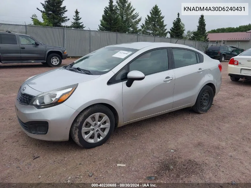 KNADM4A30D6240431 2013 Kia Rio Lx