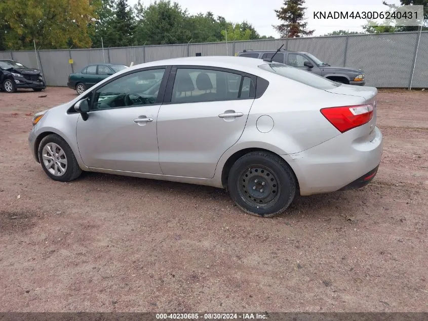 KNADM4A30D6240431 2013 Kia Rio Lx