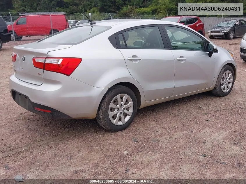 KNADM4A30D6240431 2013 Kia Rio Lx