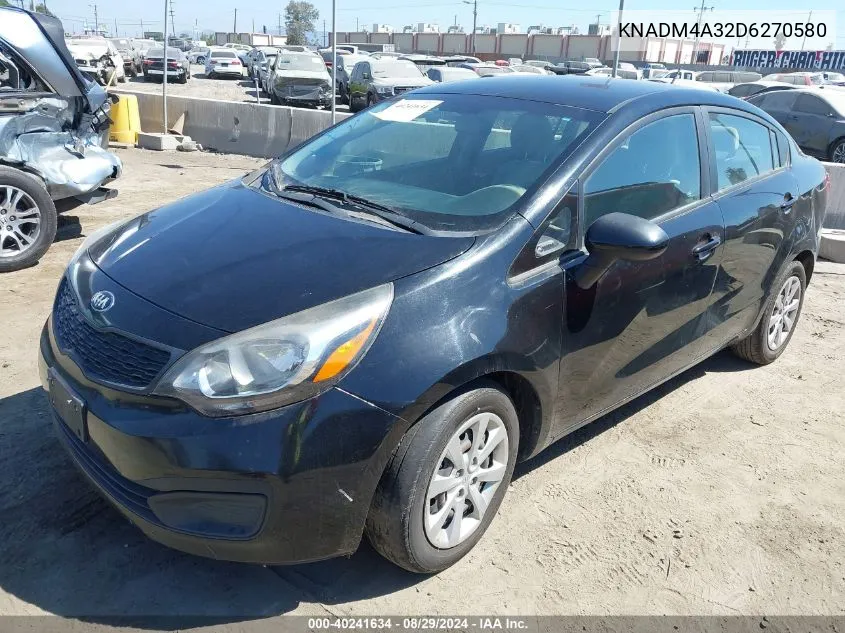 KNADM4A32D6270580 2013 Kia Rio Lx